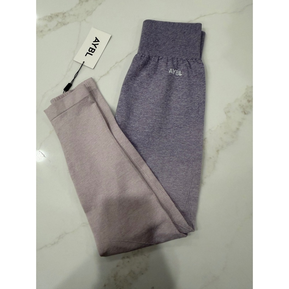 AYBL Balance V2 Seamless Leggings Lilac Ombre Purple High Waisted Gym Tights
